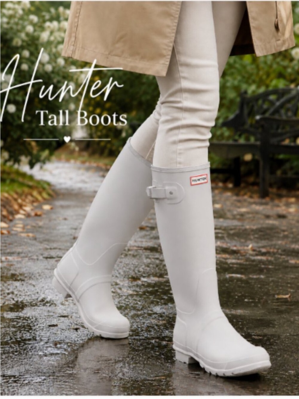Hunter Original Tall Women's Refined GLOSS Tall Rain Boots Stormy Gray Size 7 - Picture 1 of 15